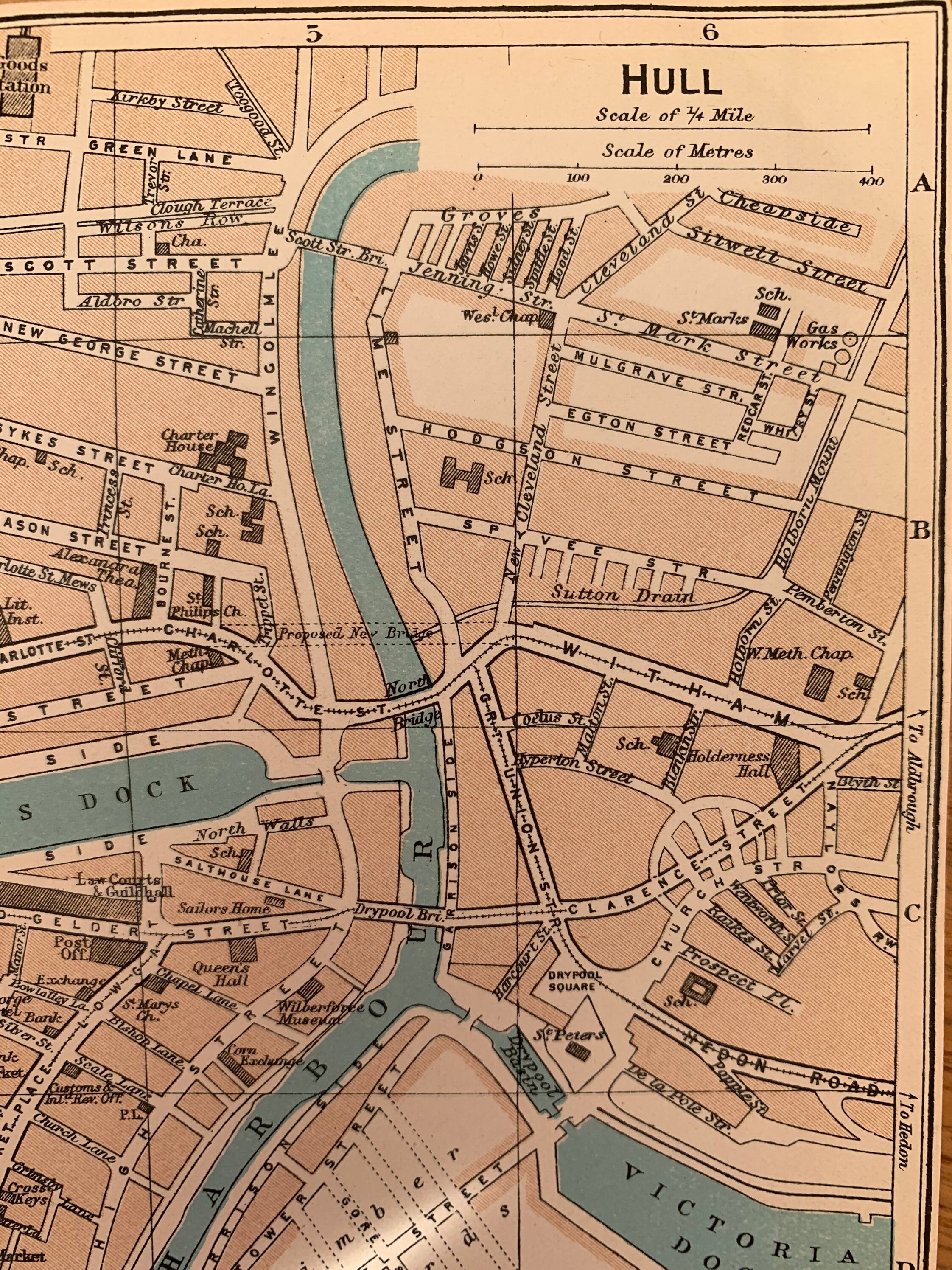 Hull East Yorkshire England Original Vintage 1930 Map Etsy