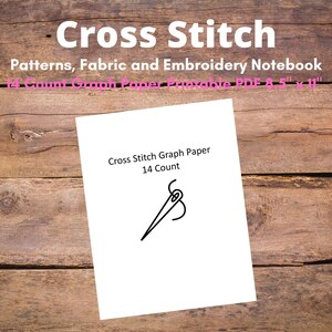 cross stitch 14 count graph paper printable pdf 85 x etsy
