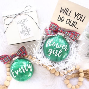 Will You Be My Flower Girl Proposal Ornament Gift Box Will You Be Our Flower Girl Gift Junior Bridesmaid Proposal Ring Bearer Gift Box