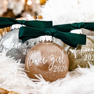 Bridal Party Ornaments The Ball Collection Bridesmaid Gift Winter Wedding Favors Gift For Maid Of Honor Matron Of Honor Gift