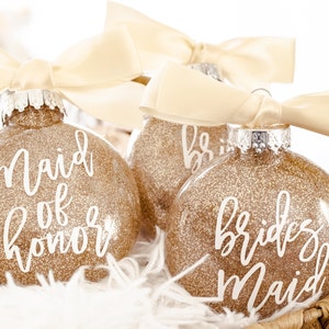 Bridal Party Ornaments The Mini Collection Christmas Bridesmaids Gifts Thank You Gift To Bridal Party