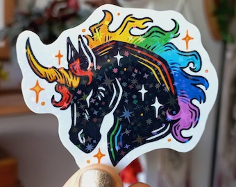 Sparkly pride Unicorn - Charity stickers