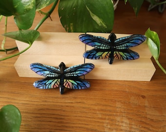 Pin's and Magnet - Handmade clay dragonfly