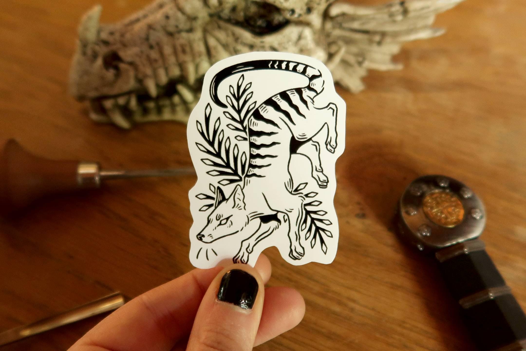 Linac Stickers Stickers Set or Sticker - Animals Set - Linocut Stickers - Etsy