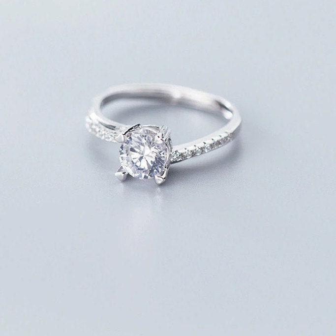 AAA Zircon Women Wedding Ring Halo Engagement Ring Eternity | Etsy