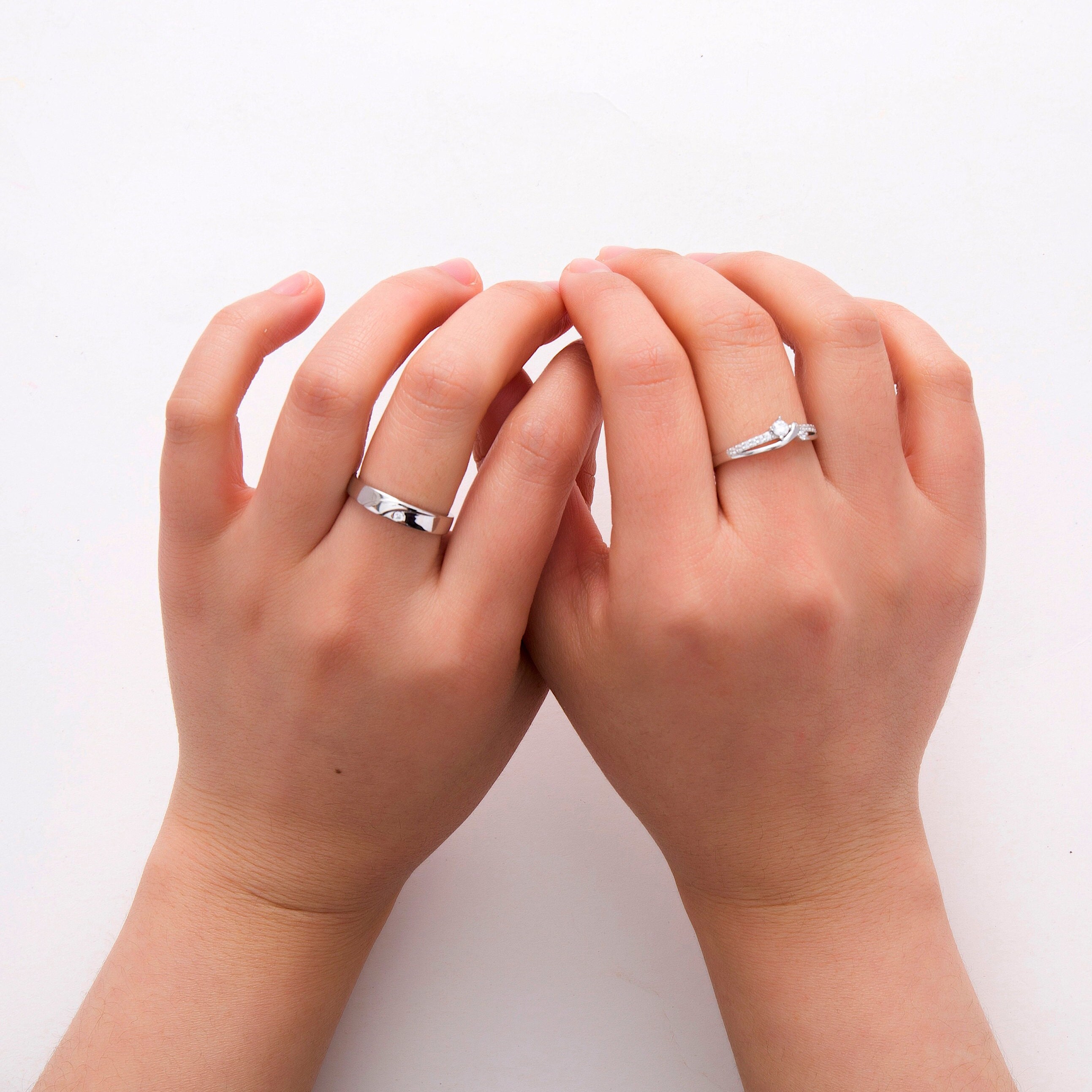 AAA Zircon 925 Silver Couple Rings Promise Rings for Couples Etsy