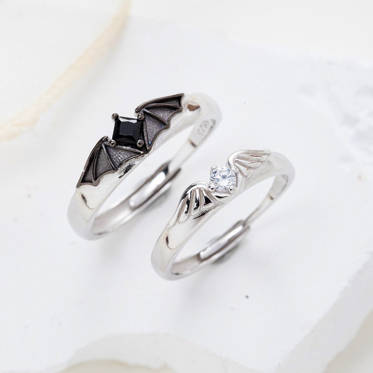 Melty heart angel cheap and devil rings