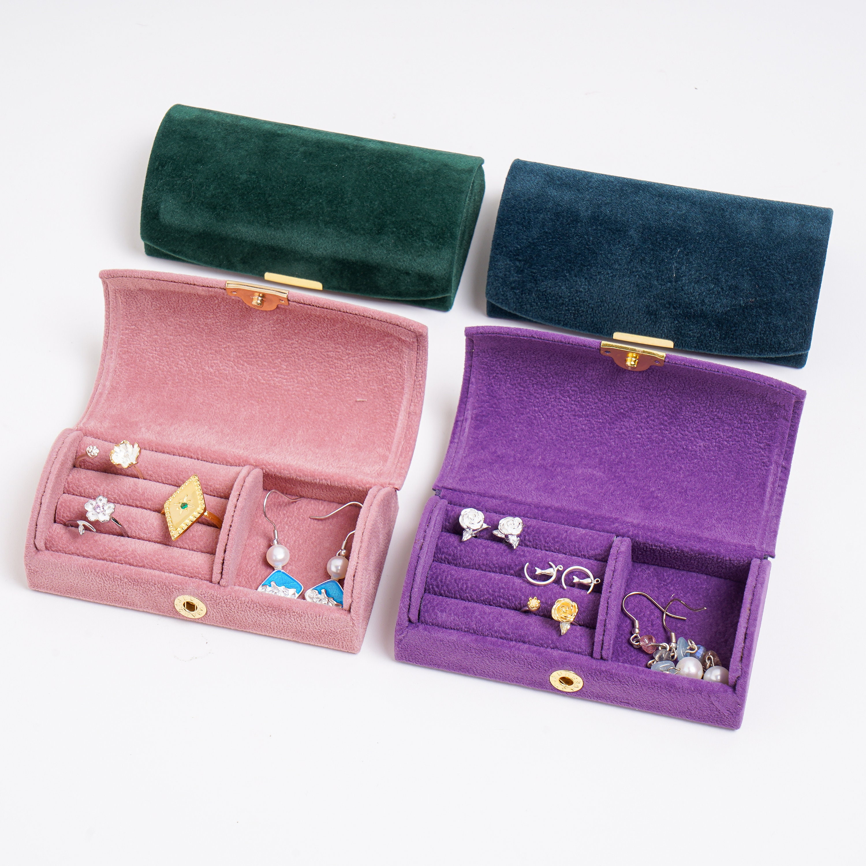 travel jewelry case velvet