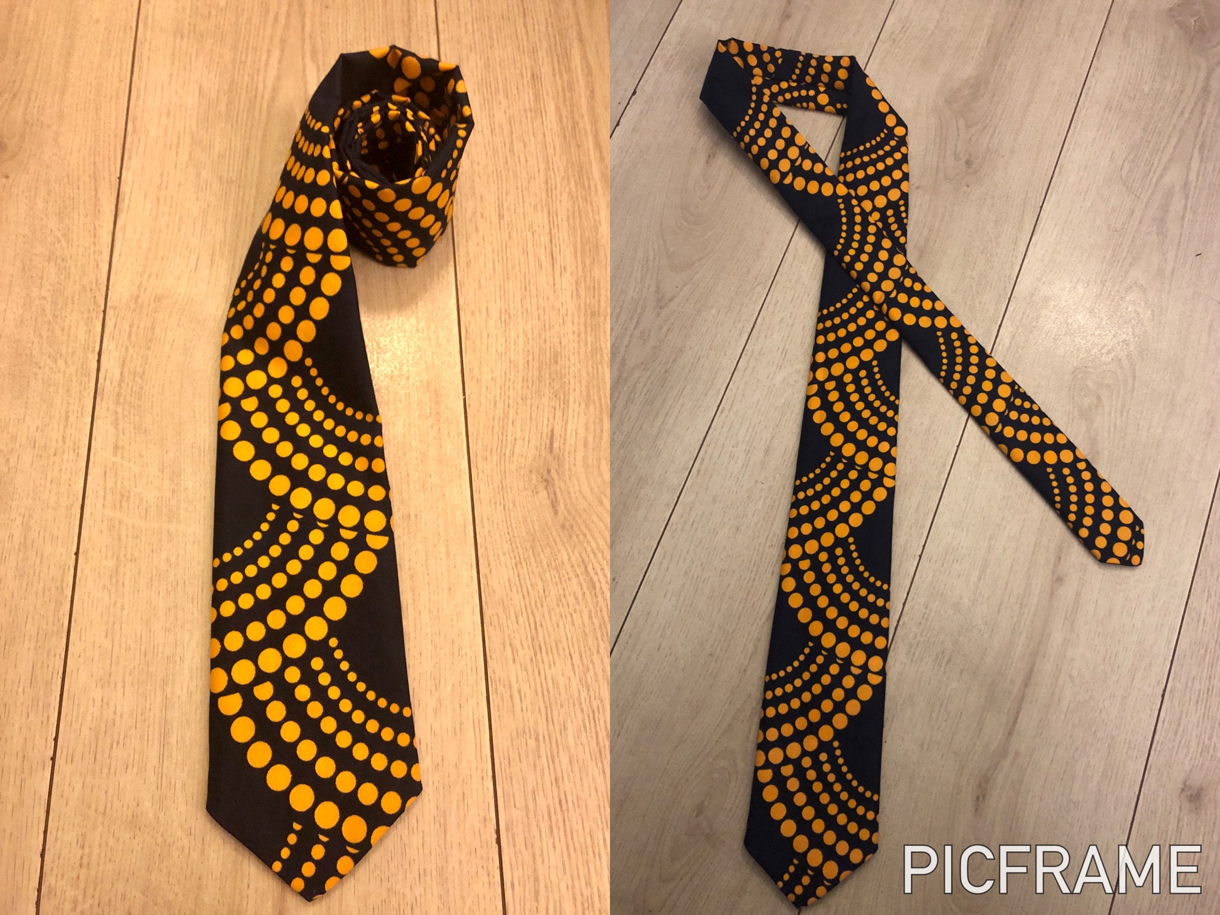 Cravate motif africain, cravate wax