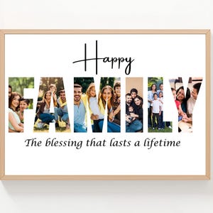Personalized FAMILY Photo Collage - Custom Gift - Editable Canva Template | Gifts for family