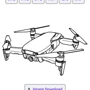 Drohne füllen Silhouette SVG, svg, dxf, Drone eps, Drone Cricut, Drone Clipart, Silhouette Cut File, Instant Download