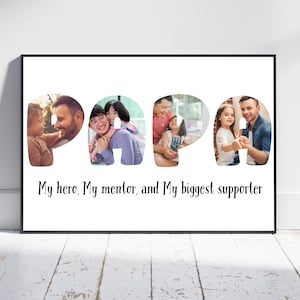 Custom PAPA Gift | Personalized Artwork for Father&#39;s Day | Unique Birthday Present | Canva template