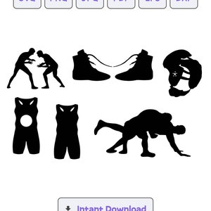 Wrestling Silhouette,Wrestling SVG file, Wrestling Clipart, Wrestling Files for Cricut, Wrestling Cut Files ,Vector, Dxf, Png, Wrestling Eps