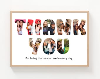 Individuell gefertigtes Dankeschön Fotokunstdruck | Personalisiertes Geschenk (Canva Template)