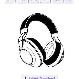 HeadPhones Fill SVG , HeadPhones Clipart, Files for Cricut, HeadPhones Cut Files For Silhouette, Vector, Dxf, Png, Eps