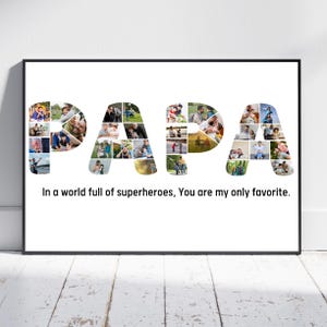 Custom PAPA Gift | Personalized Artwork for Father&#39;s Day | Unique Birthday Present | Special Occasion Decor, Canva template