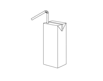 Juice Box Silhouette, Vector Clipart (svg, png, dxf, eps)