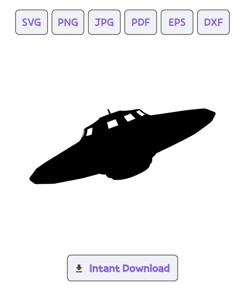 Flyingsaucer Silhouette SVG Svg Dxf Flyingsaucer Eps Etsy Australia