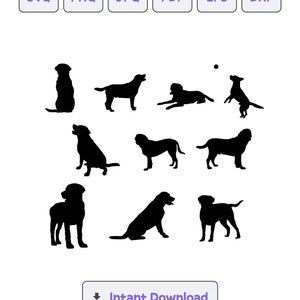 Labrador Silhouette SVG, Labrador svg, Labrador dxf, eps, Labrador Cricut, Labrador Clipart, Labrador Silhouette Cut File, Instant Download