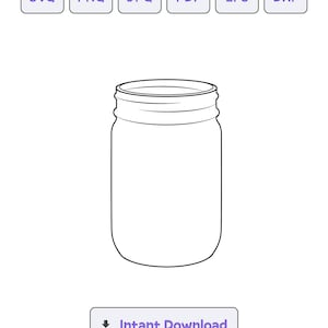 Mason Jar silhouet, Mason Jar SVG, Mason Jar clipart, Mason Jar bestanden voor Cricut, Mason Jar silhouet, Mason Jar vector, dxf, png, eps
