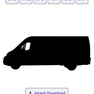 Van Silhoutte, Van SVG file, Van Clipart,  Files for Cricut, Van Cut Files For Silhouette, Vector, Dxf, Png, Eps