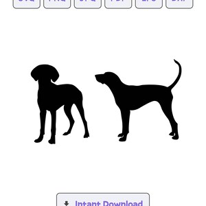 Treeing-Walker-Coonhound Silhouette SVG, svg, dxf, eps,Coonhound Cricut, Treeing-Walker-Coonhound Clipart, dog Cut File, Instant Download