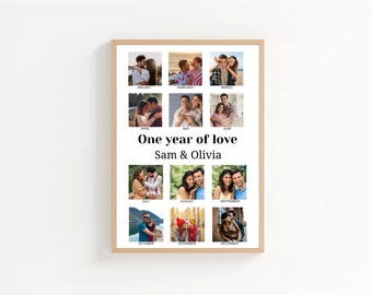 Personalized Anniversary Photo Collage Template - Custom Keepsake (Digital Download)
