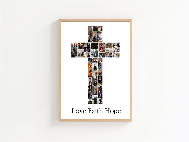 Church Cross Photo Collage: Christian Memorial Keepsake (digital ...
