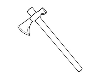 Silhueta de machado, arquivos vetoriais para corte (svg, png, jpg, pdf, eps, dxf) (Download digital)