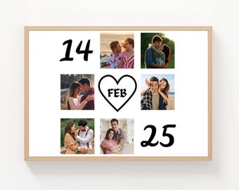 Personalized Photo Collage Template: Custom Couple Gift (Canva)