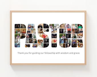 Pastor Photo Collage: Personalized Church Gift (Digital Download)
