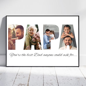 Custom PAPA Gift | Personalized Artwork for Father&#39;s Day | Unique Birthday Present | Special Occasion Decor| Canva template