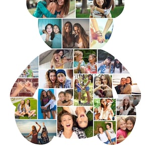 Teddy Bär Foto Collage Vorlage, Benutzerdefiniertes Andenken Geschenk, Digitaler Download, Canva Vorlage Bild 8