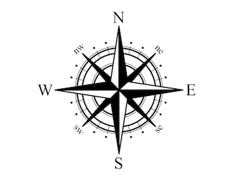 Compass Silhouette SVG, svg, Compass dxf, eps, Compass Cricut, Compass Clipart, Compass Silhouette Cut File, Instant Download