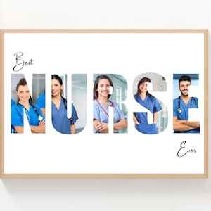 Personalized Nurse Photo Collage: Custom Thank You Gift (Digital Download)