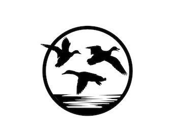 Silhueta de pato voador: SVG, DXF, EPS, clipart (download instantâneo)