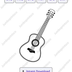 Guitar SVG, PNG, eps - Guitar Silhouette | Digital Download | Guitar Shape SVG, Guitar Svg, Guitar png, Guitar Silhouette