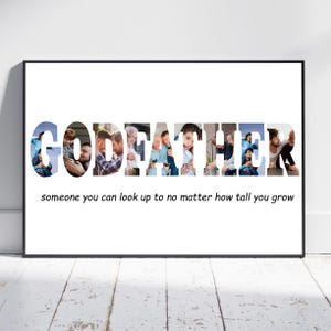 Regalo de PADRINO personalizado / Obra de arte personalizada / Regalo de cumpleaños único / Regalo de bricolaje para ocasiones especiales