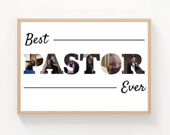 Pastor Photo Collage: Personalized Church Gift (Digital Download)