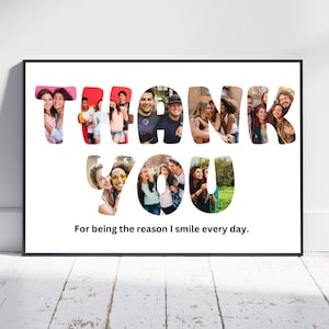 Custom THANK YOU Art Print | Personalized Gift for Special Occasions, Unique Décor, Canva template