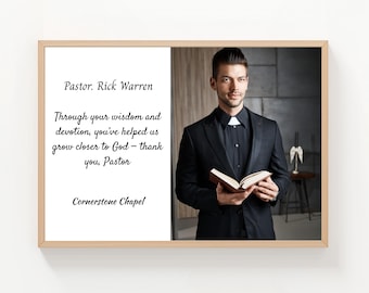 Pastor Photo Collage: Personalized Church Gift (Digital Download)