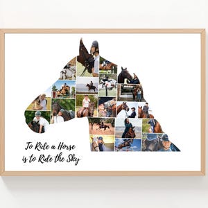 Personalized Horse Photo Collage - Custom Gift for Horse Riders & Horse lovers - Unique Horse Artwork | DIY Gift