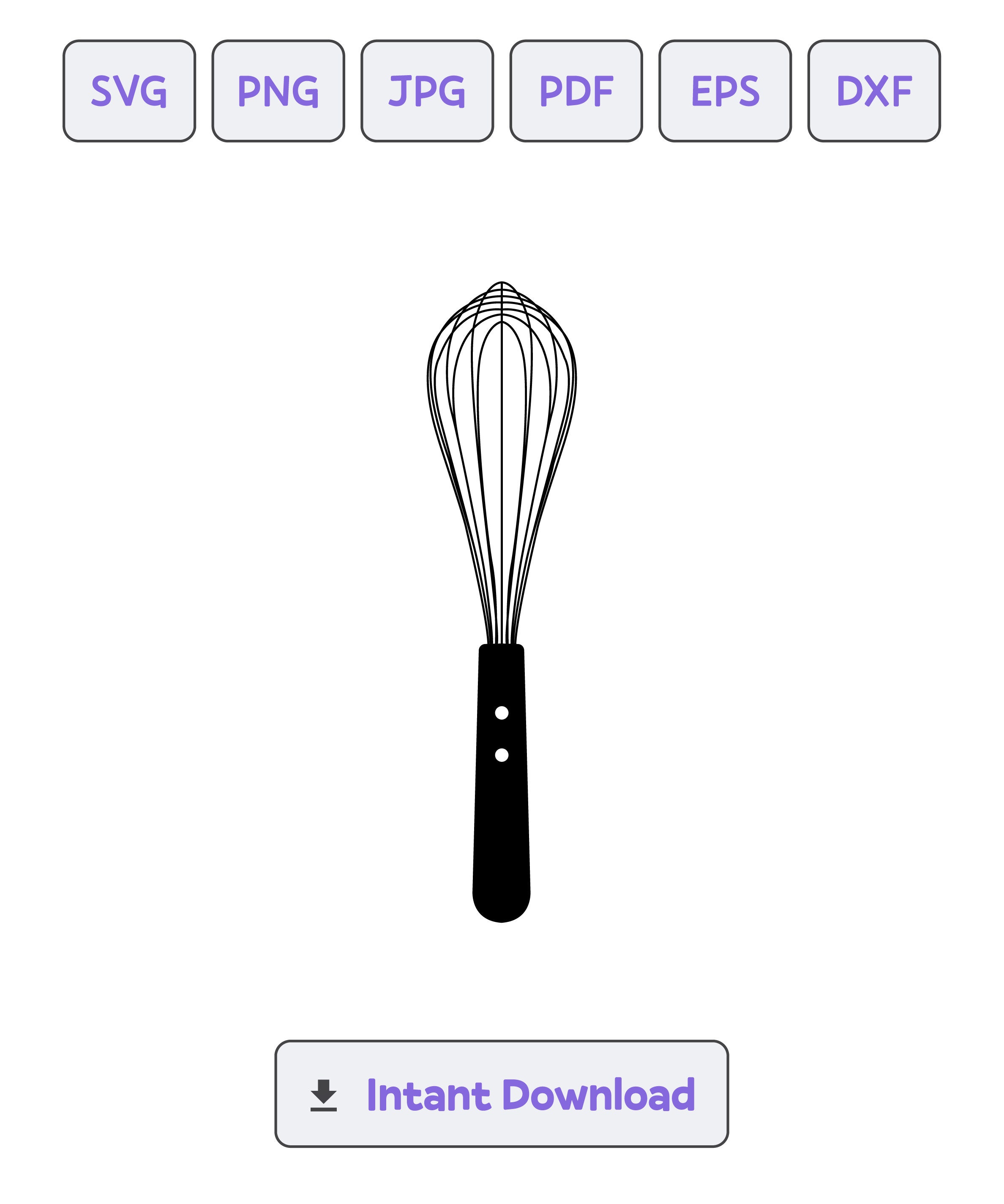 Whisk SVG, Whisk SVG File, Whisk Clipart, Whisk Files for Cricut, Whisk