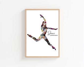 Personalized Dance Photo Collage | Customizable Canva Template  | Instant Download Wall Decor
