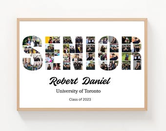 Personalized Graduation Photo Collage Template: Senior Gift (Digital Download)