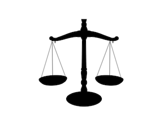 Abogado Abogado Balanza de la Justicia Silueta, SVG, Clipart