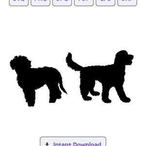 Golden Doodle Silhouette SVG, svg, dxf, Golden Doodle eps, Golden Doodle Cricut, Golden Doodle Clipart, Silhouette Schnittdatei, Sofort Download