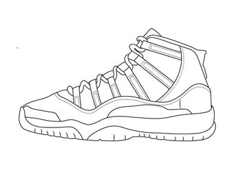 Sneakers SVG, SVG file, Sneakers Clipart, Files for Cricut, Shoe Cut Files For Silhouette, Vector, Dxf, Png, Eps