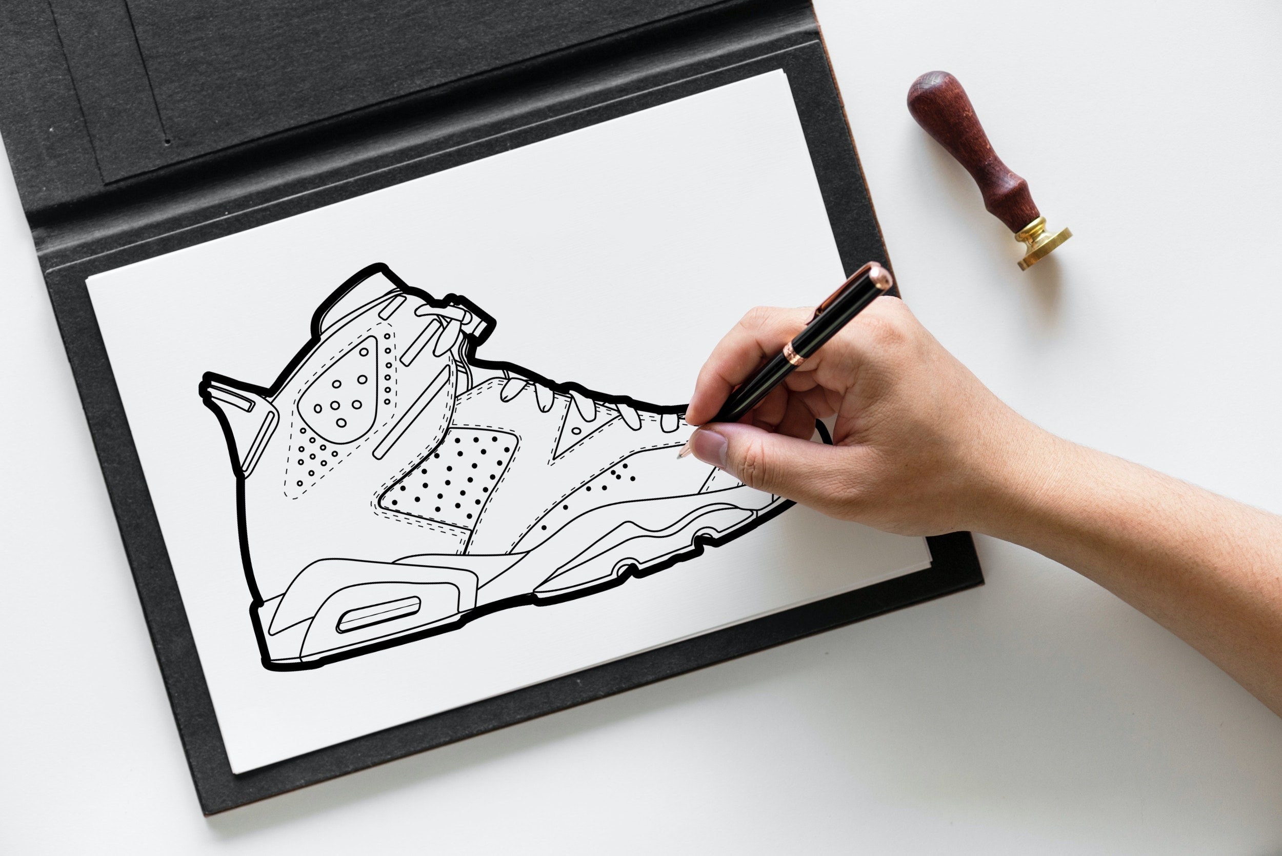 Air Jordan Colouring Pages 10 Pages - Etsy