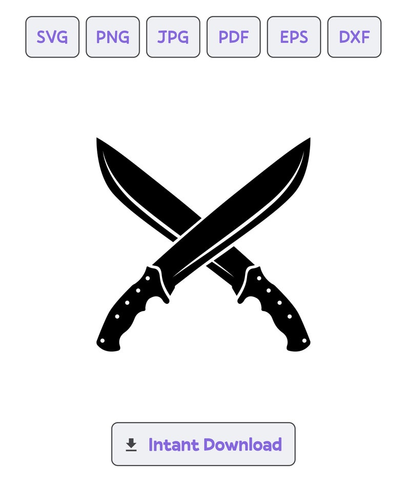 Machete Messer Logo SVG Machete SVG Machete Clipart Schwert Etsy.de